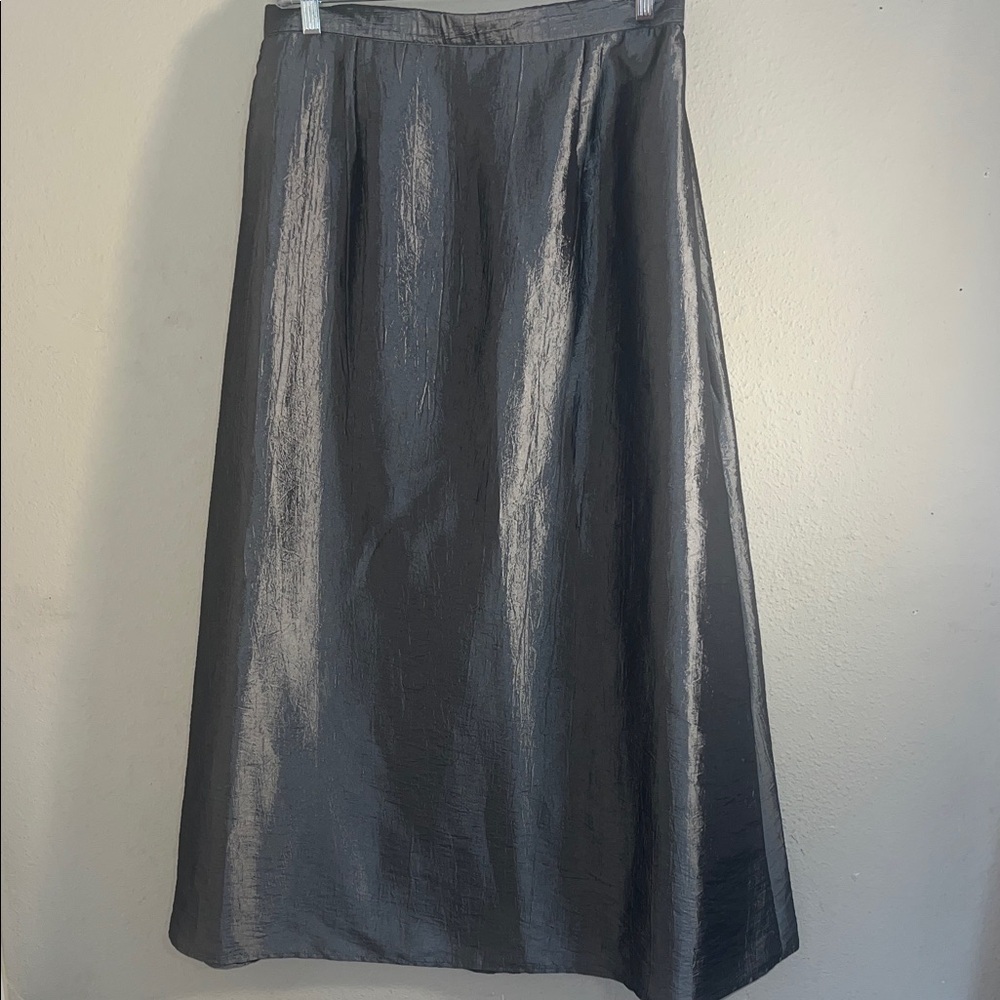 Worthington Shimmering Silver A-Line Skirt